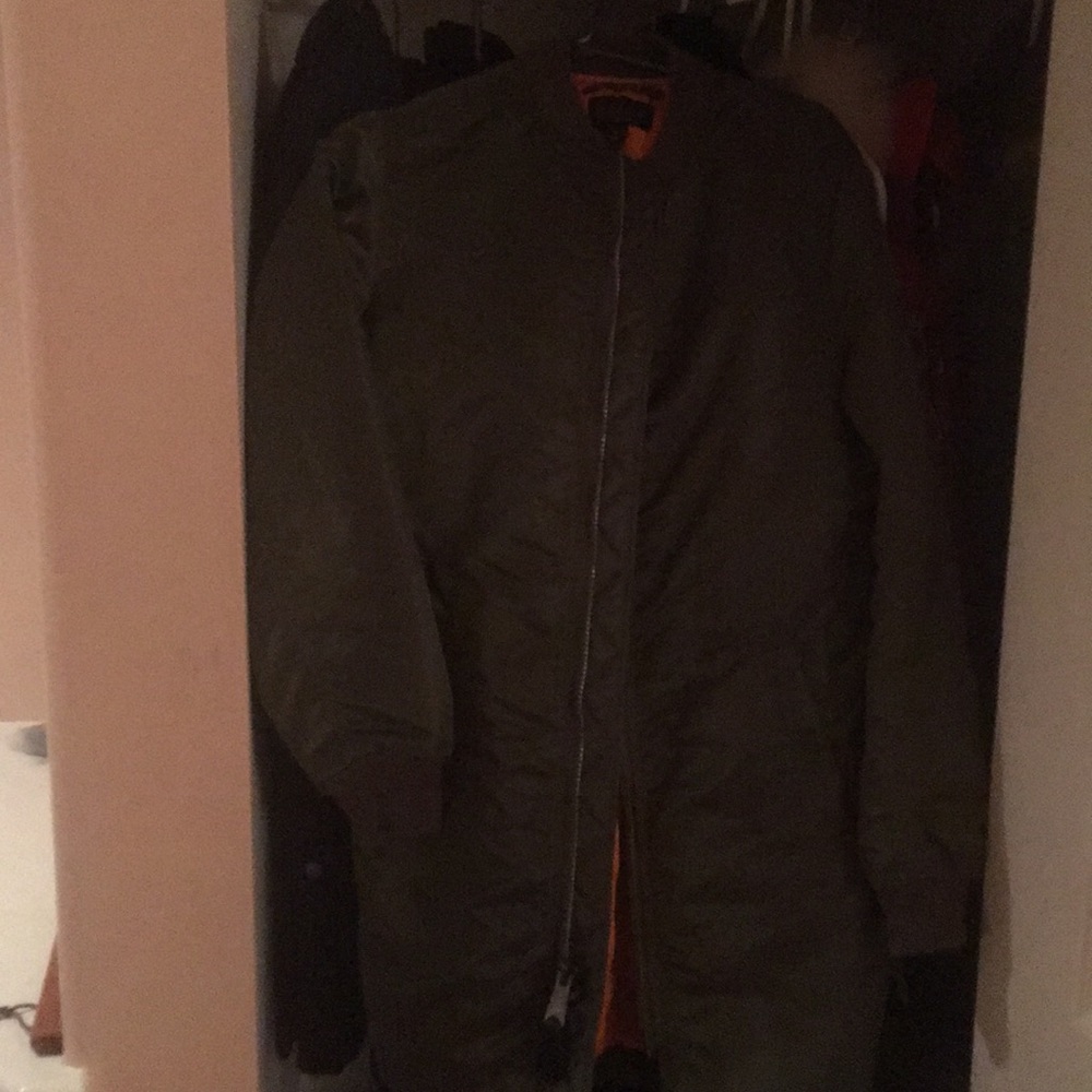 Alpha Industries. Inc long bomber jacket
